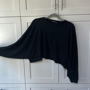 Cropped Black Bat-wing ASOS Top